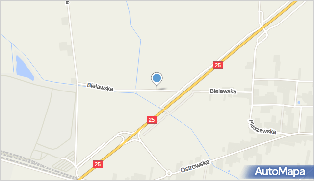 Skalmierzyce, Bielawska, mapa Skalmierzyce