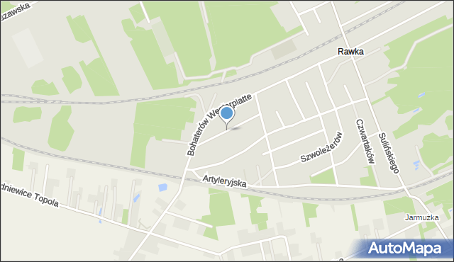 Skierniewice, Bitwy pod Lenino, mapa Skierniewic
