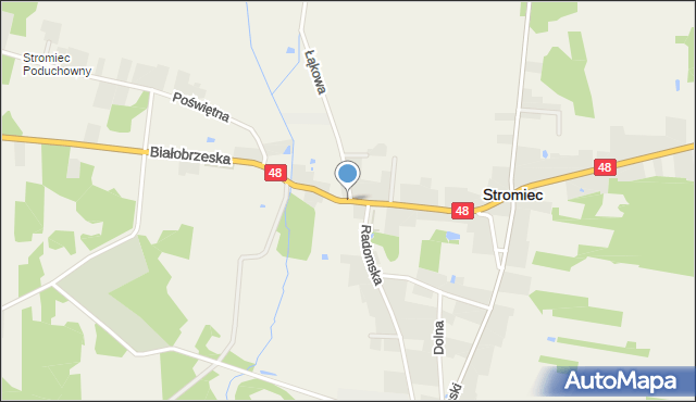 Stromiec, Białobrzeska, mapa Stromiec