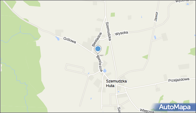 Szemudzka Huta, Biesiadna, mapa Szemudzka Huta