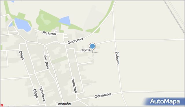 Tworków, Bielaczka Ludwika, mapa Tworków