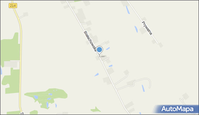 Zblewo, Białachowska, mapa Zblewo