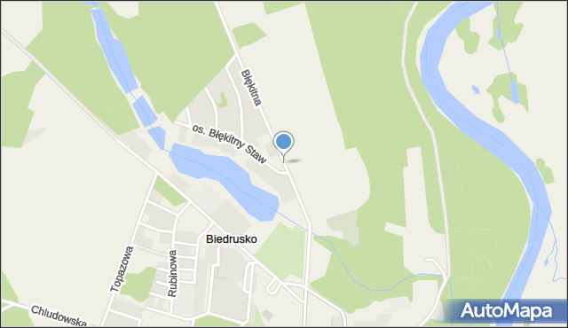Biedrusko, Błękitna, mapa Biedrusko