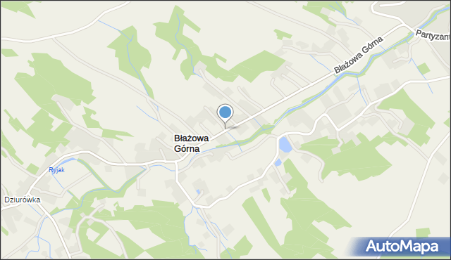 Błażowa Górna, Błażowa Górna, mapa Błażowa Górna