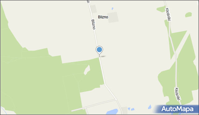 Blizno gmina Świdwin, Blizno, mapa Blizno gmina Świdwin