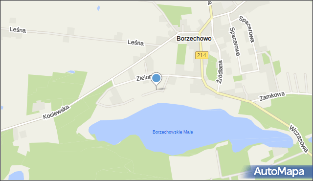 Borzechowo, Błękitna, mapa Borzechowo