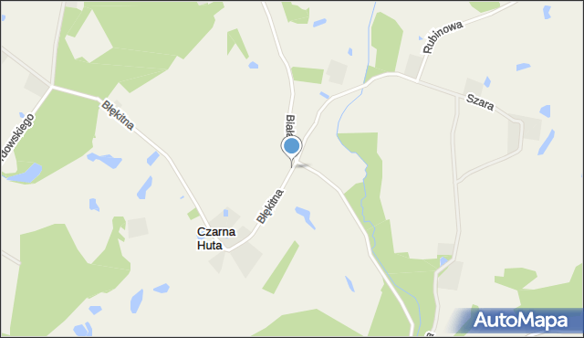 Czarna Huta, Błękitna, mapa Czarna Huta