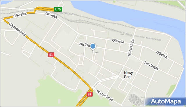 Gdańsk, Bliska, mapa Gdańska