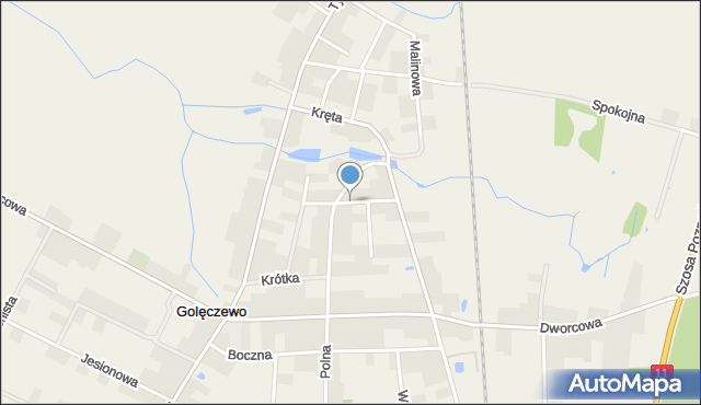 Golęczewo, Błękitna, mapa Golęczewo