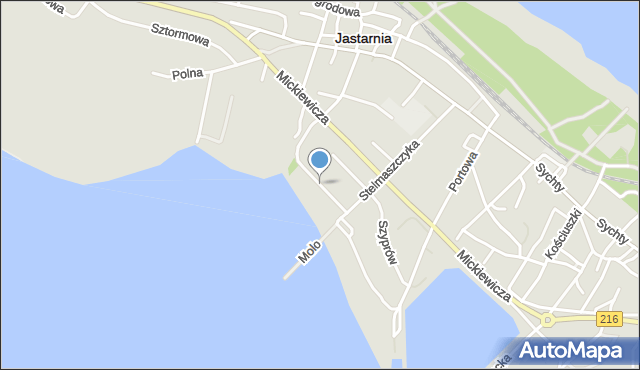 Jastarnia, Błękitna, mapa Jastarnia