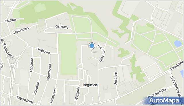 Katowice, Blachnickiego Franciszka, ks., mapa Katowic