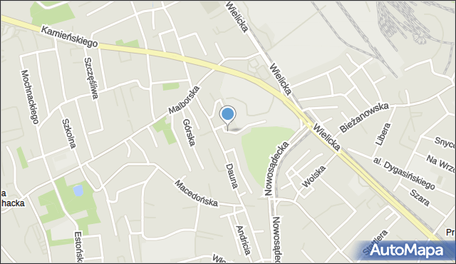 Kraków, Bławatkowa, mapa Krakowa