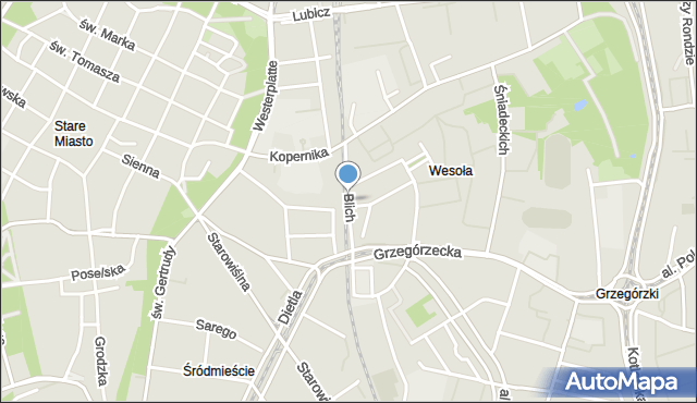 Kraków, Blich, mapa Krakowa