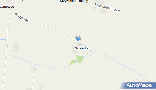 Krzywanice gmina Staroźreby, Błażejewice, mapa Krzywanice gmina Staroźreby