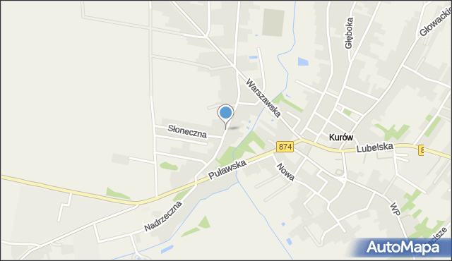 Kurów powiat puławski, Blich, mapa Kurów powiat puławski