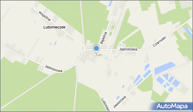 Lubonieczek, Bluszczowa, mapa Lubonieczek