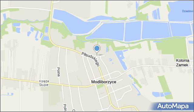 Modliborzyce powiat janowski, Błotna, mapa Modliborzyce powiat janowski