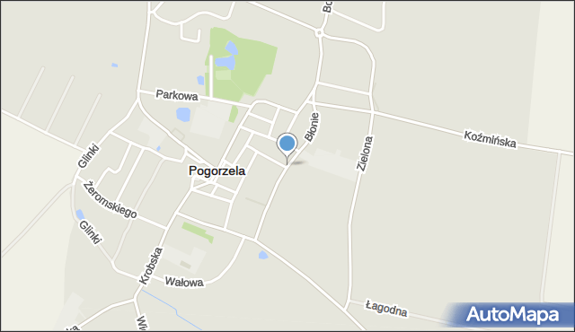 Pogorzela powiat gostyński, Błonie, mapa Pogorzela powiat gostyński