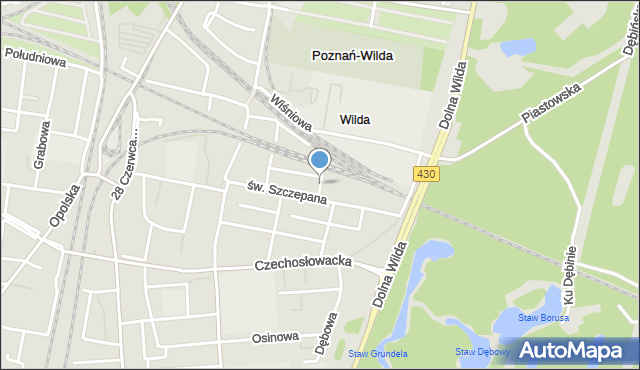 Poznań, Bławatkowa, mapa Poznania