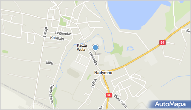 Radymno, Bliska, mapa Radymno