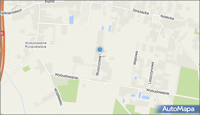 Rynarzewo, Bluszczowa, mapa Rynarzewo