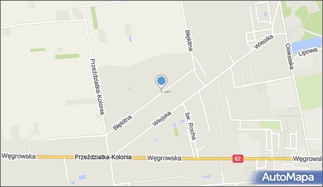 Sokołów Podlaski, Błękitna, mapa Sokołów Podlaski