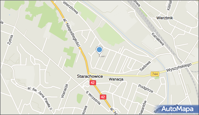 Starachowice, Bławatkowa, mapa Starachowic