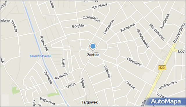 Warszawa, Blokowa, mapa Warszawy