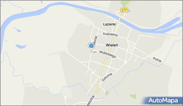 Wieleń powiat czarnkowsko-trzcianecki, Błonie, mapa Wieleń powiat czarnkowsko-trzcianecki