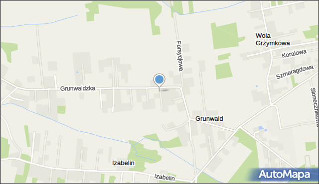 Wola Grzymkowa, Bluszczowa, mapa Wola Grzymkowa