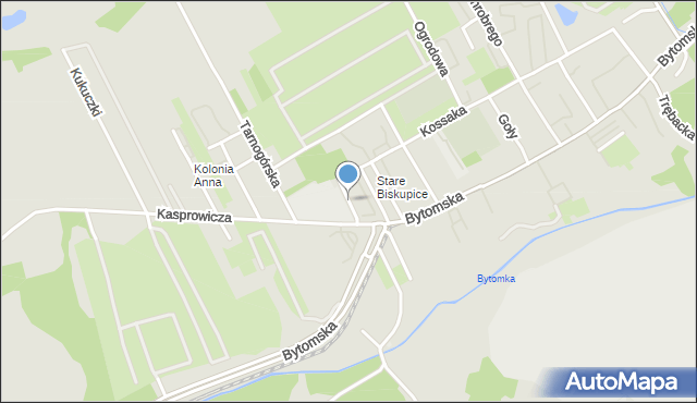 Zabrze, Blani Józefa, mapa Zabrza