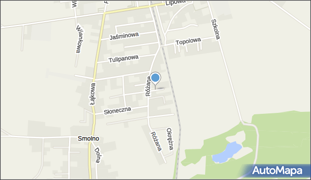 Żelistrzewo, Błękitna, mapa Żelistrzewo