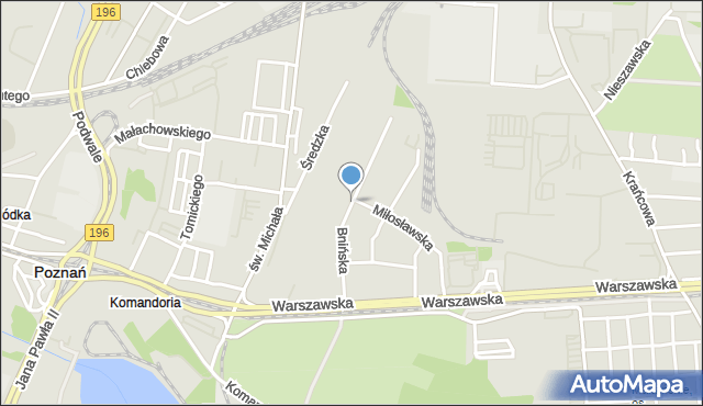 Poznań, Bnińska, mapa Poznania