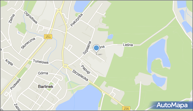 Barlinek, Boczna, mapa Barlinek