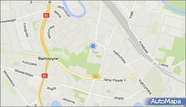 Bartoszyce, Bohaterów Monte Cassino, mapa Bartoszyce