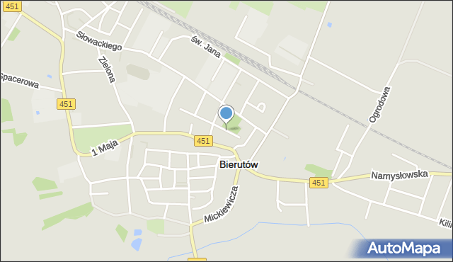 Bierutów, Boczna, mapa Bierutów