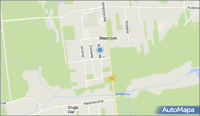 Blachownia, Bociania, mapa Blachownia