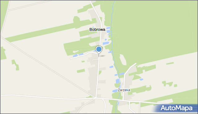 Bobrowa gmina Łyszkowice, Bobrowa, mapa Bobrowa gmina Łyszkowice