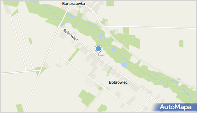 Bobrowiec gmina Rzeczyca, Bobrowiec, mapa Bobrowiec gmina Rzeczyca