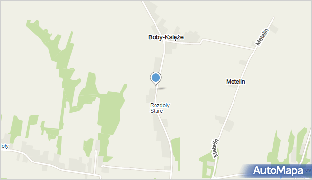 Boby-Księże, Boby-Księże, mapa Boby-Księże