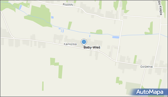 Boby-Wieś, Boby-Wieś, mapa Boby-Wieś