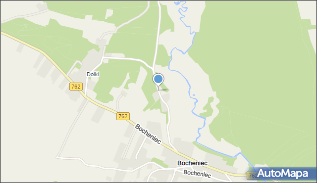 Bocheniec gmina Małogoszcz, Bocheniec, mapa Bocheniec gmina Małogoszcz