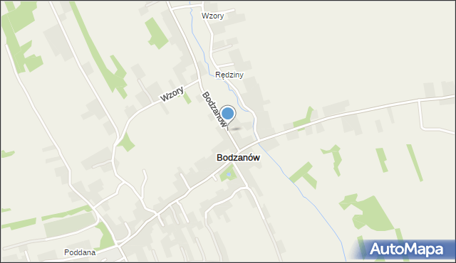 Bodzanów gmina Biskupice, Bodzanów, mapa Bodzanów gmina Biskupice