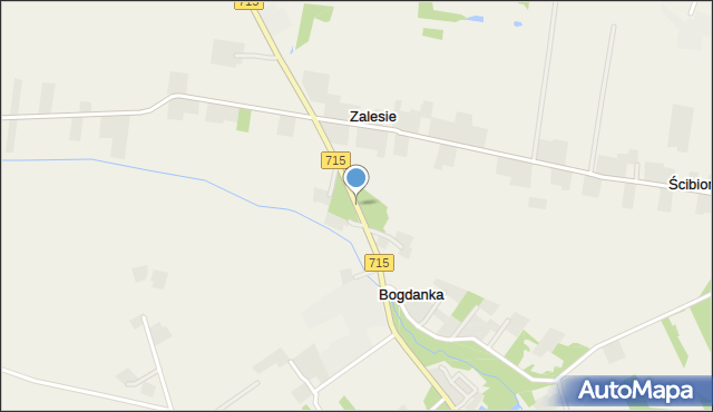 Bogdanka gmina Brzeziny, Bogdanka, mapa Bogdanka gmina Brzeziny