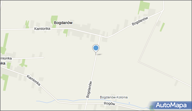 Bogdanów gmina Kozłów, Bogdanów, mapa Bogdanów gmina Kozłów