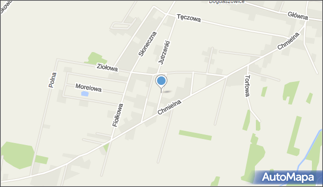 Bogdaszowice, Borówkowa, mapa Bogdaszowice