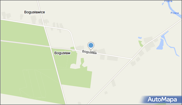 Bogusław gmina Gołuchów, Bogusław, mapa Bogusław gmina Gołuchów