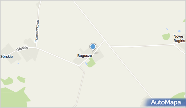 Bogusze gmina Wyszki, Bogusze, mapa Bogusze gmina Wyszki