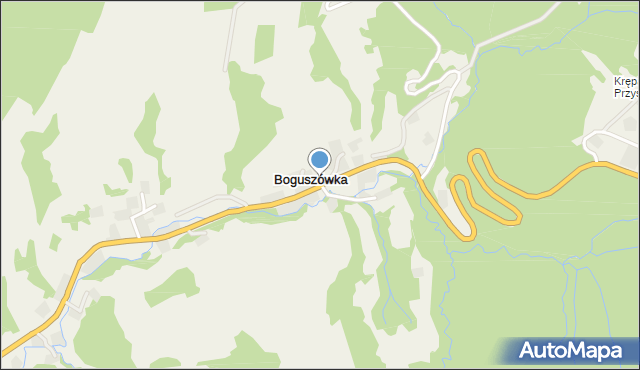 Boguszówka gmina Bircza, Boguszówka, mapa Boguszówka gmina Bircza