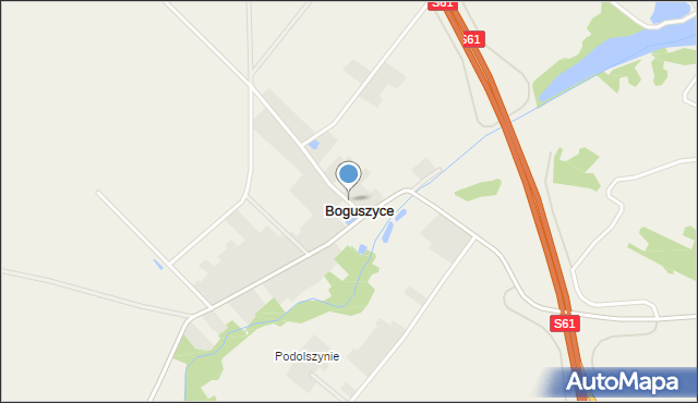 Boguszyce gmina Łomża, Boguszyce, mapa Boguszyce gmina Łomża